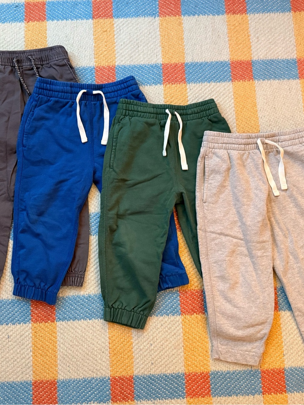 Hanna Andersson Elastic Waist Jogger Pants - Blue, Green, Gray